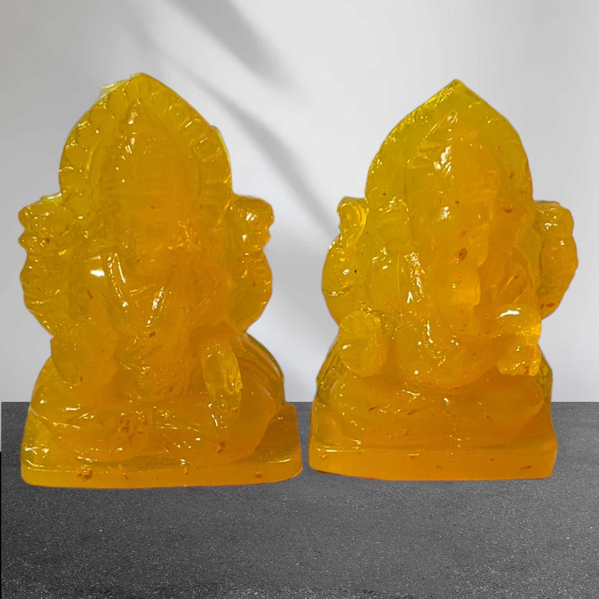 Diviner Saga Resin Ganesh Laxmi Statue (3 * 2, Chandan Colour), Resin Ganesh Laxmi idos, Laxmi-Ganesh Idols for Home & Office Décor, Ganesh Laxmi showpiece Gift in Birthday, Wedding, Festivals