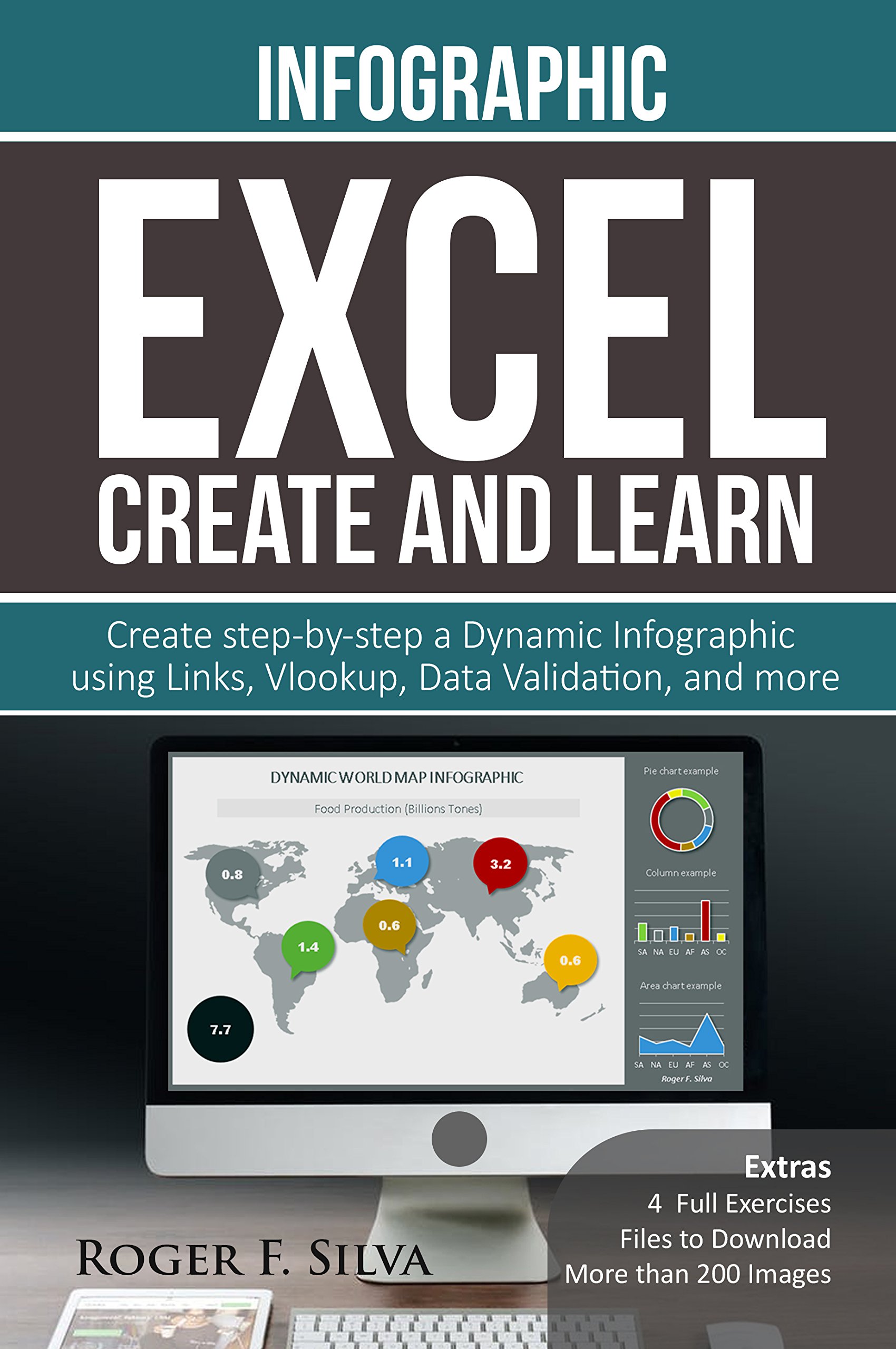 Excel Create and Learn - Infographic: Create Step-by-step a Dynamic Infographic Dashboard. More than 200 images and, 4 Exercises