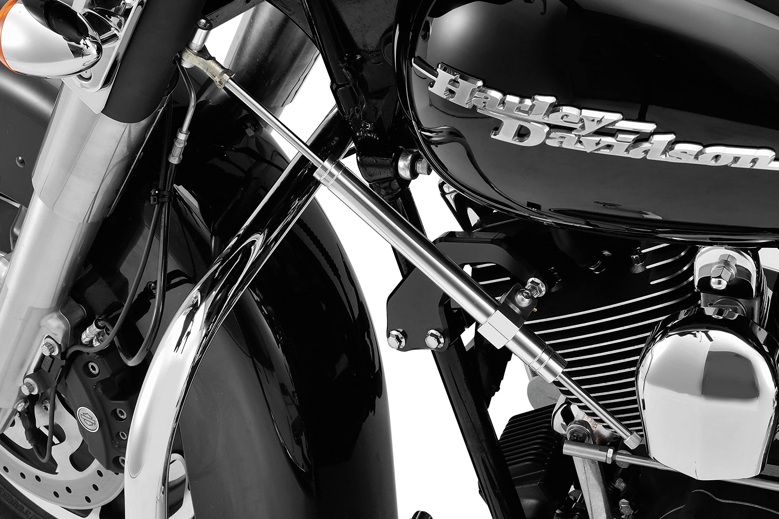 【専用】blenda63 Twin Power - 09-13 FLH FLT Models Satin Finish Steering Damper Kit