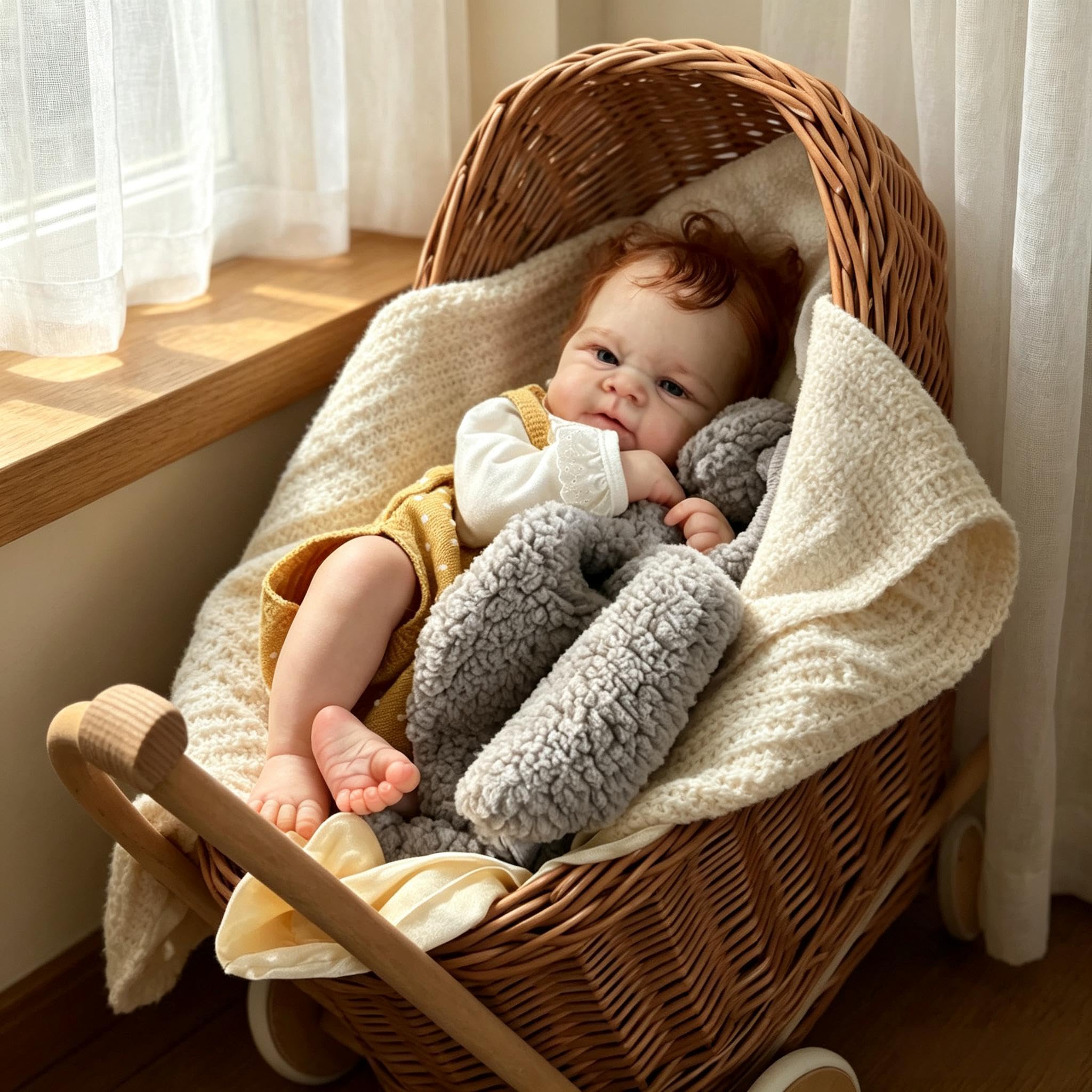 RXDOLL Bebe Reborn Silicone Plein Corps 43cm Poupée Reborn Realiste Garçon, Bebe Reborn Garcon Corps Complet Silicone Souple, Poupées bébé Réaliste Qui Ressemble A des Vrais