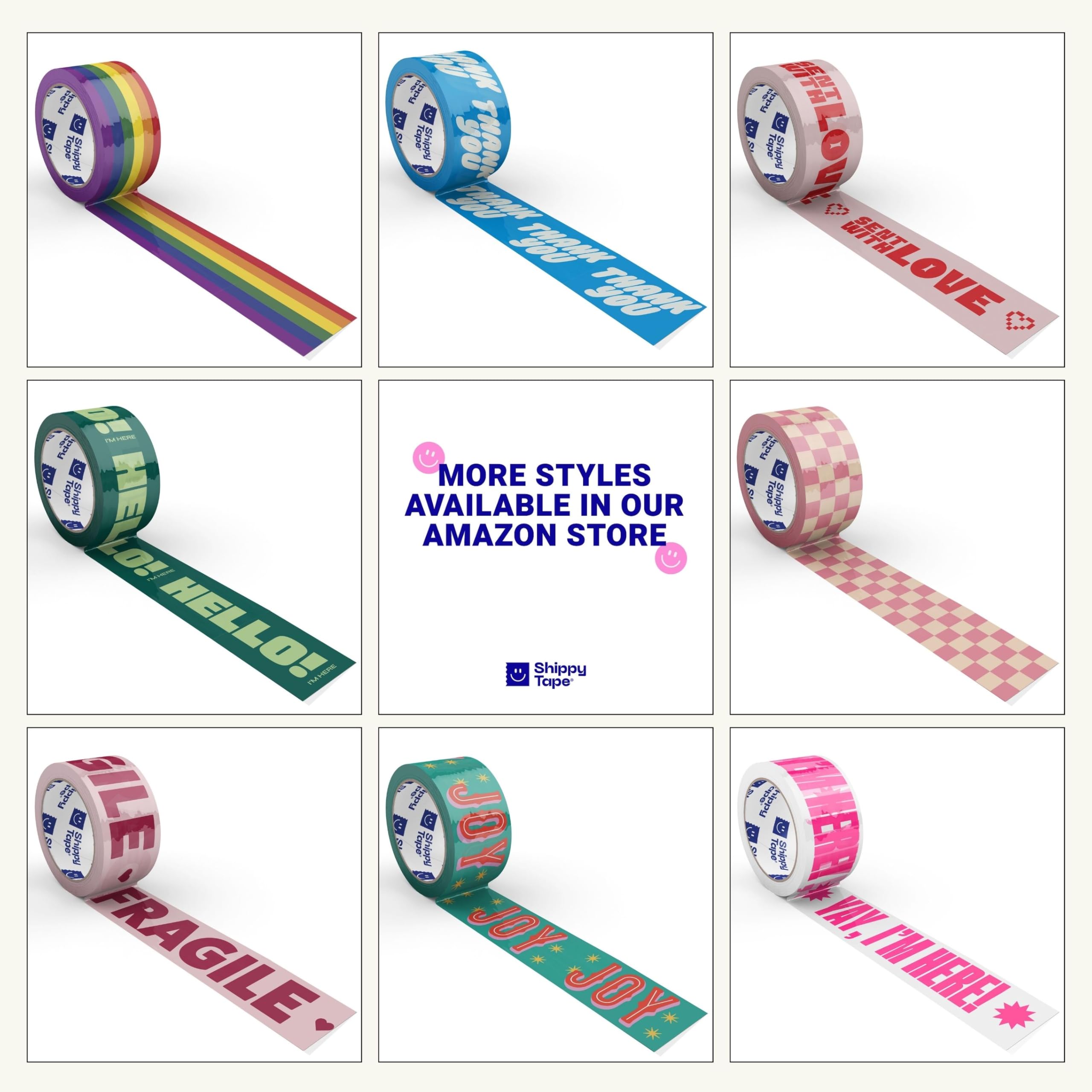 Bonita cinta de embalaje impresa decorativa rosa, cinta de embalaje y envío con patrón de tablero de ajedrez para suministros de embalaje de pequeñas empresas, resistente, 2.6 mil, 1.9