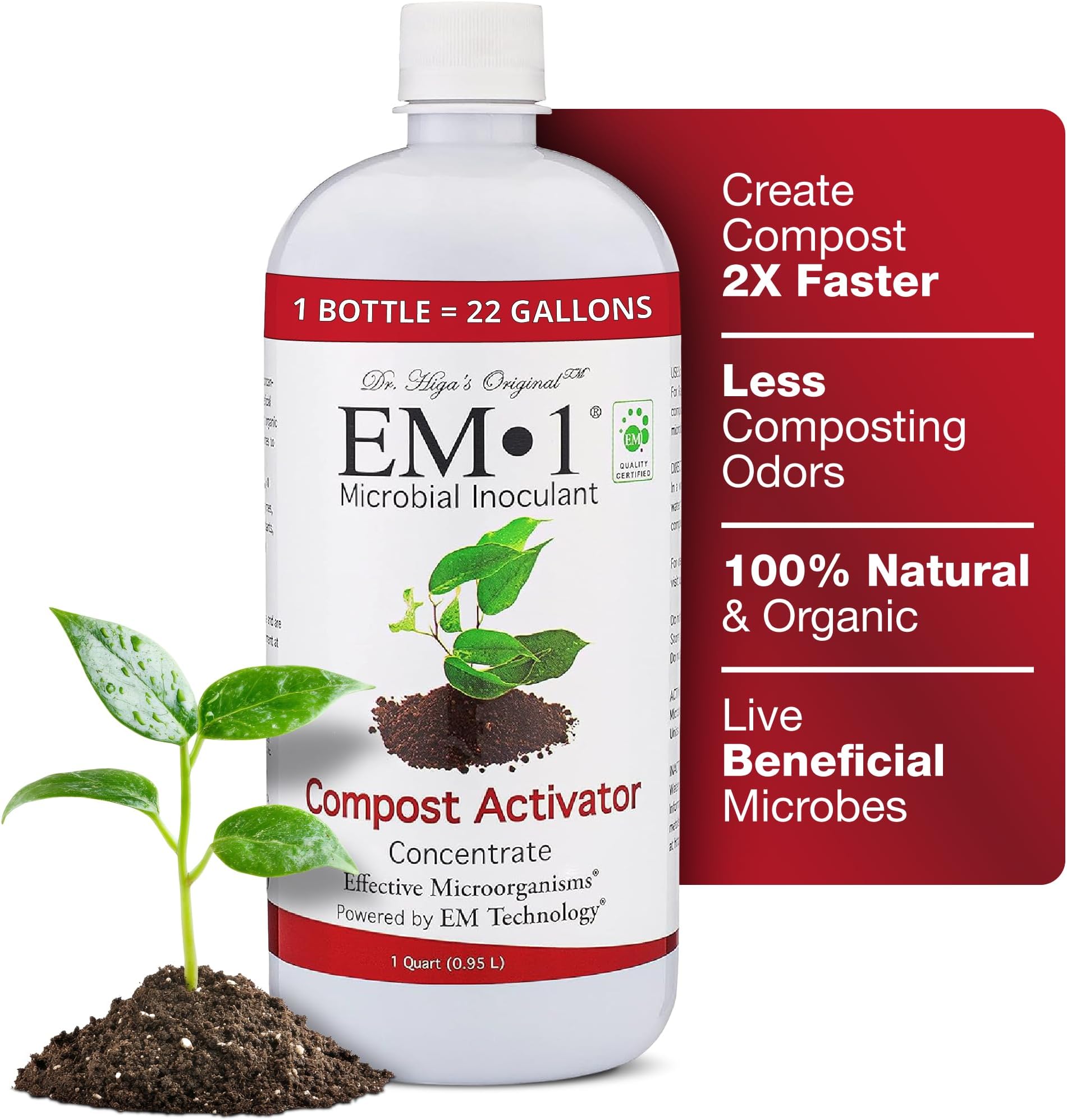 Exaco Microbial Inoculant Composting Activator - 1 Quart (32 Ounces)