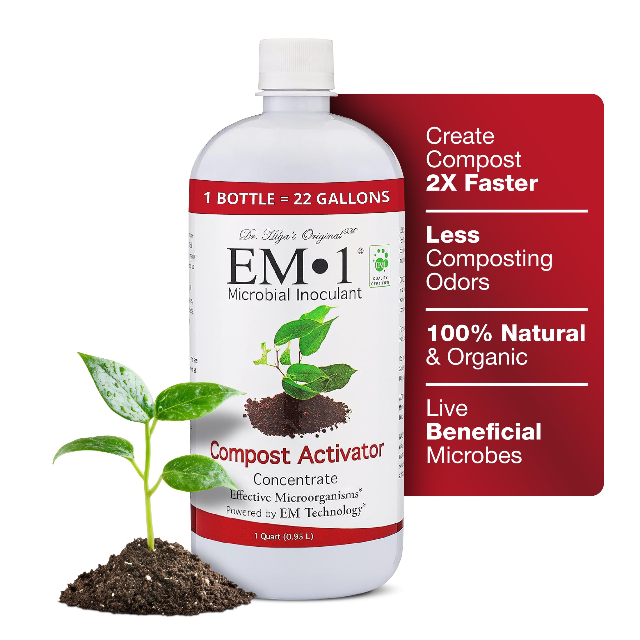 Exaco Microbial Inoculant Composting Activator - 1 Quart (32 Ounces)