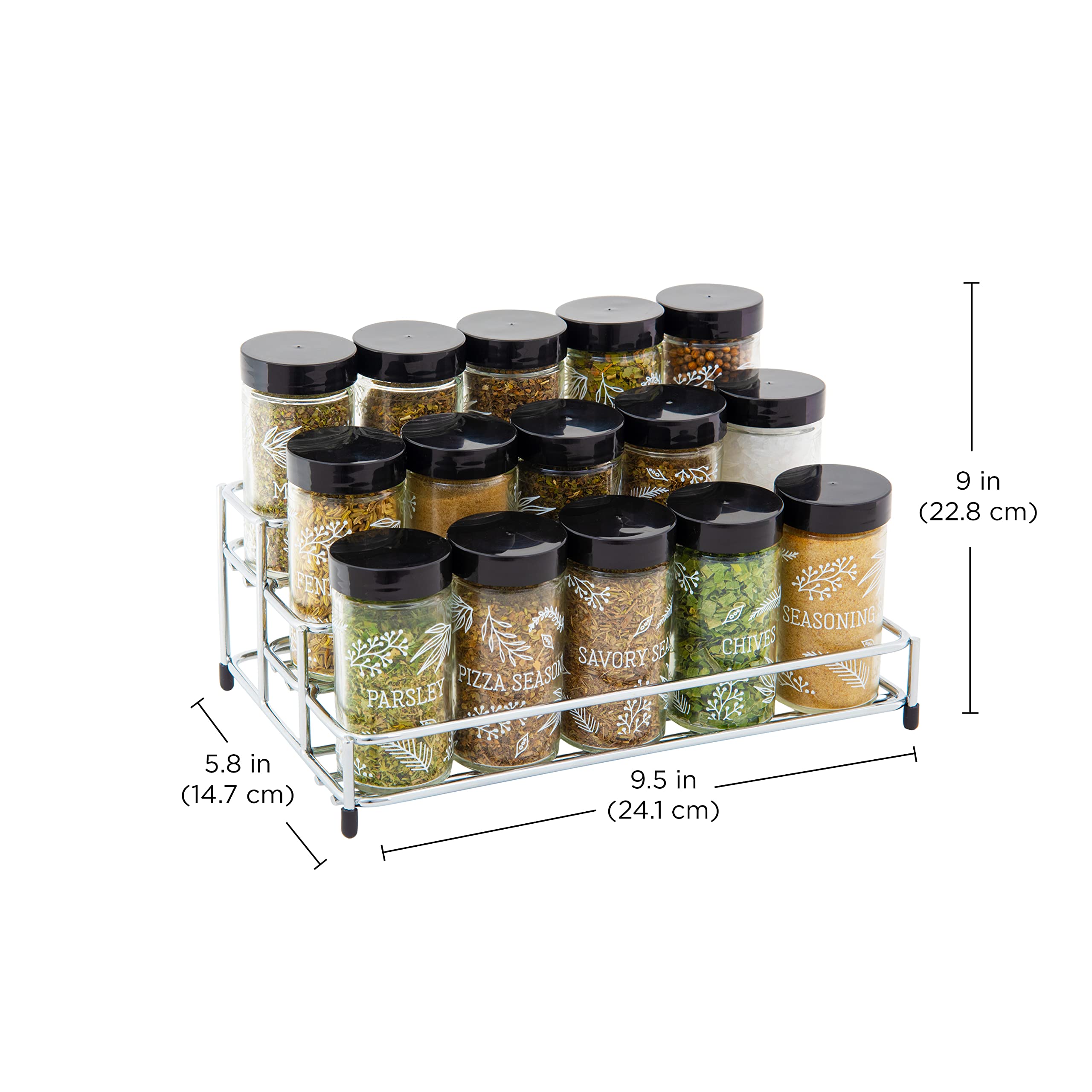 Amazon.com: Kamenstein 15 Jar Lincoln Countertop Spice Rack with