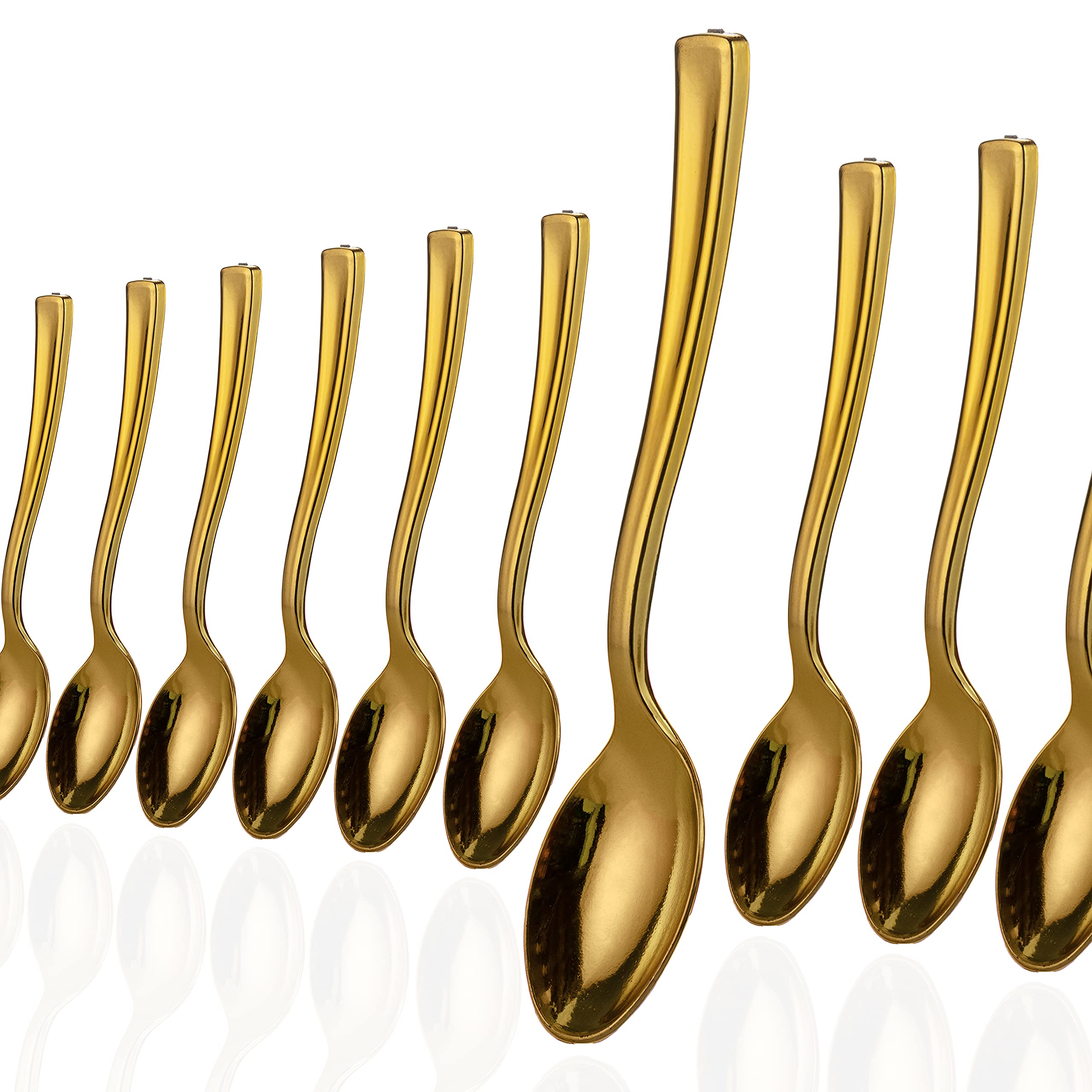 Heavy Duty Cutlery Durable 100 Solid Disposable Gold Spoons Looks Like