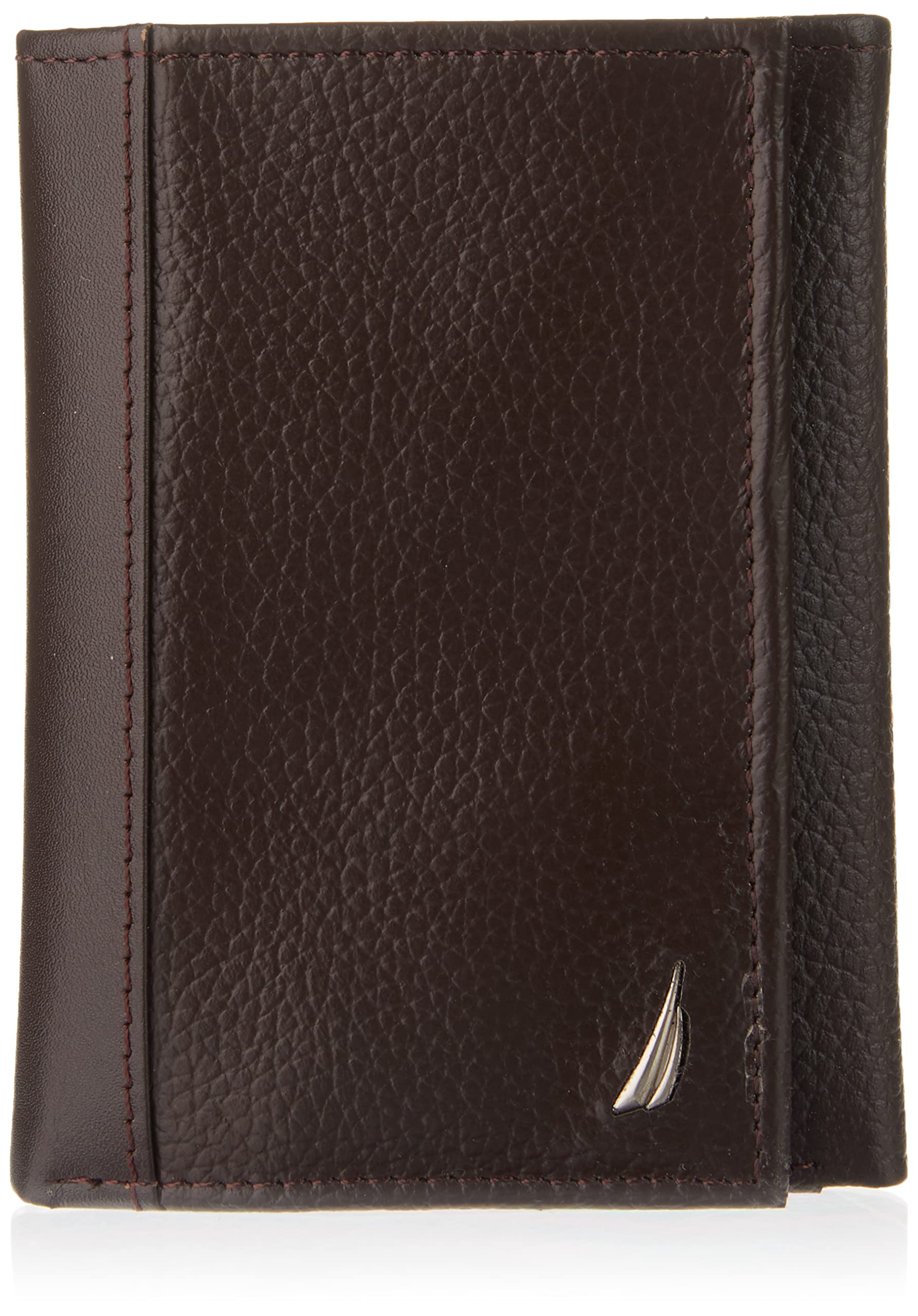 Nautica Mens Trifold Wallet RFID Blocking Protection ID Window Card Slots Genuine Leather Durable