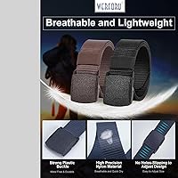 Vista 3 de WERFORU Cinturón de nailon para hombre, cinturón táctico militar, correa de lona para exteriores con hebilla de plástico