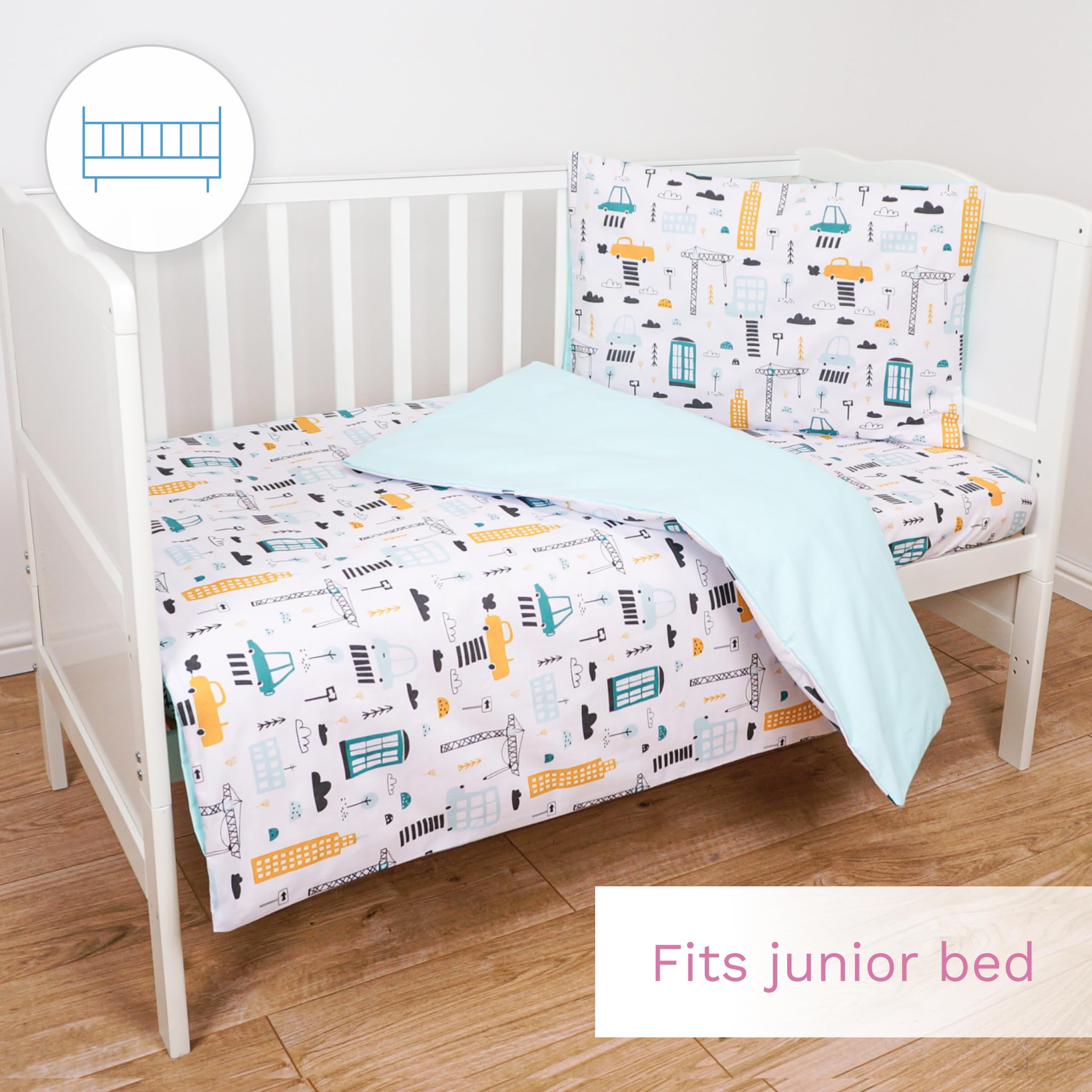 2-teiliges Baby Kinder Bettbezug 150 x 120 cm mit Kopfkissenbezug - Muster 1