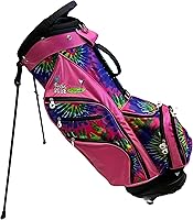 Vista 1 de Birdie Babe Bolsa de golf para mujer, bolsa de golf híbrida con soporte para mujer, color rosa