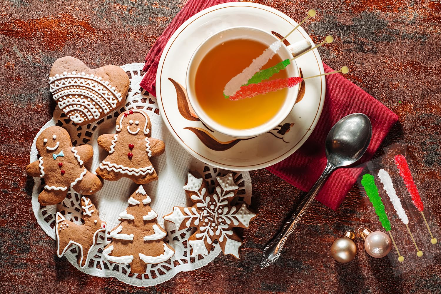 Christmas Rock Candy Lollipops, Pops Candy Suckers, Color and Flavor Assortment, Individually Wrapped (24-Pack)