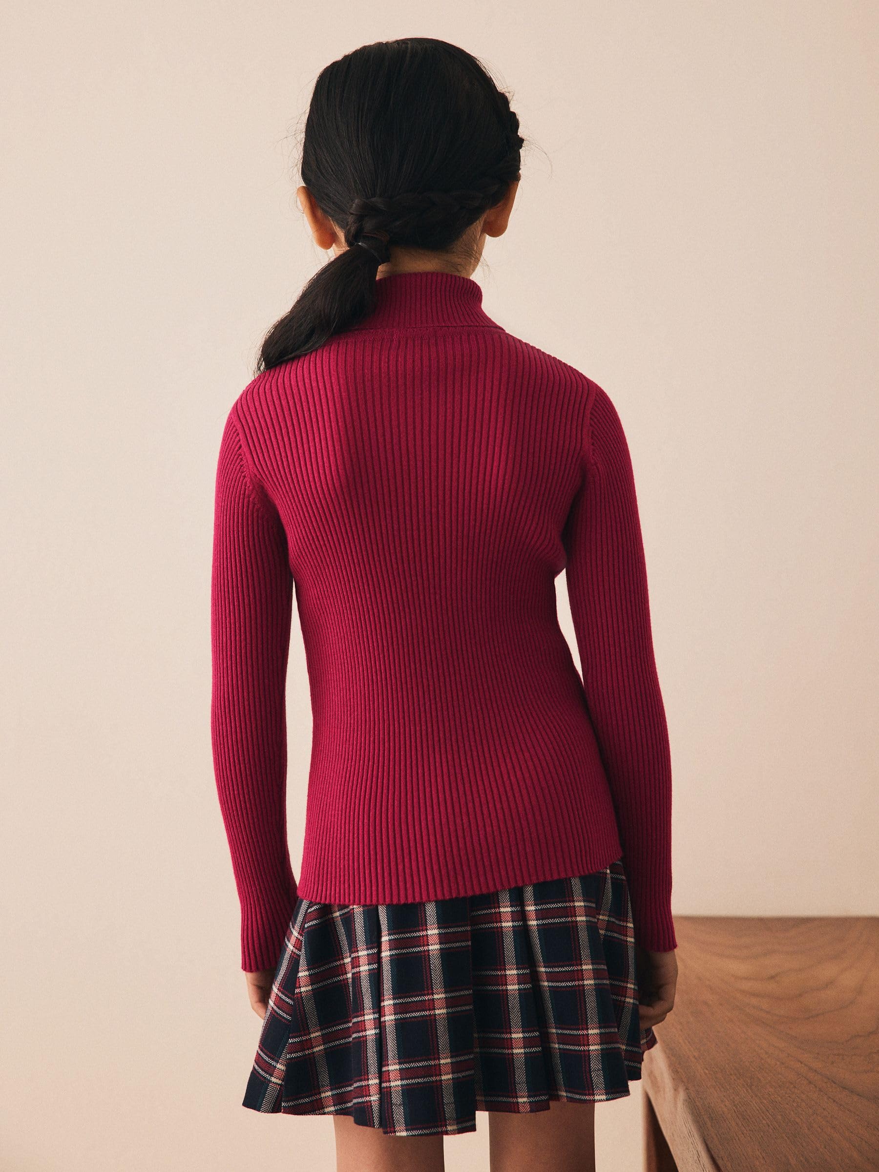 NEXT Mädchen Strickpullover mit Rollkragen