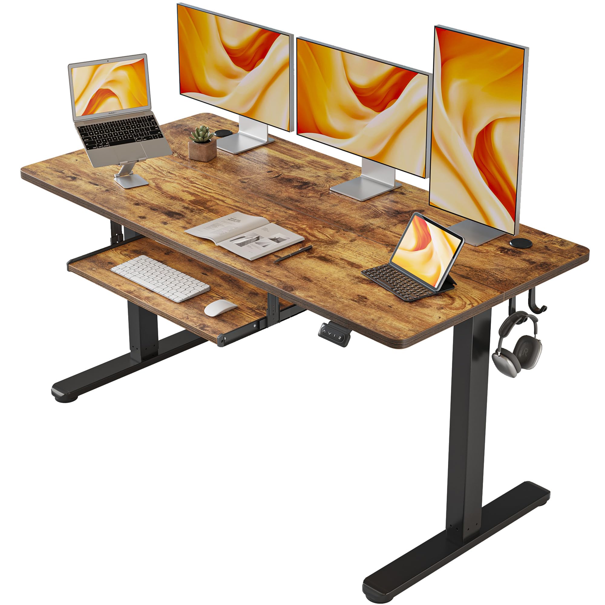 FEZIBO Standing Desk with Keyboard Tray