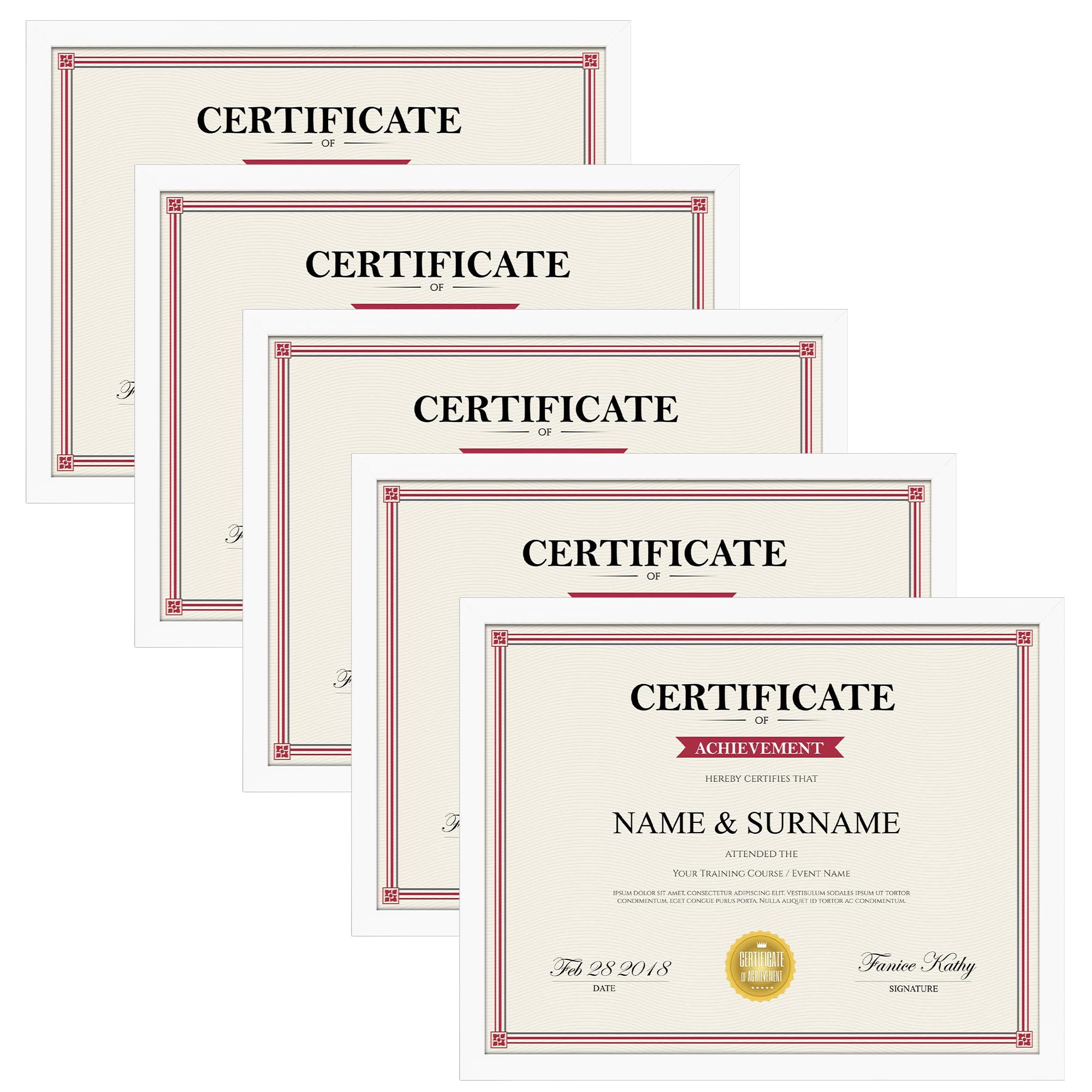 Cadre photo blanc 21,6x27,9 cm pour protéger vos diplômes de la poussière