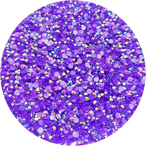 Mulutoo 3000 diamantes de imitación de resina de 0.197 in con parte trasera plana de color AB para botellas, vasos, maquillaje de cara, decoración