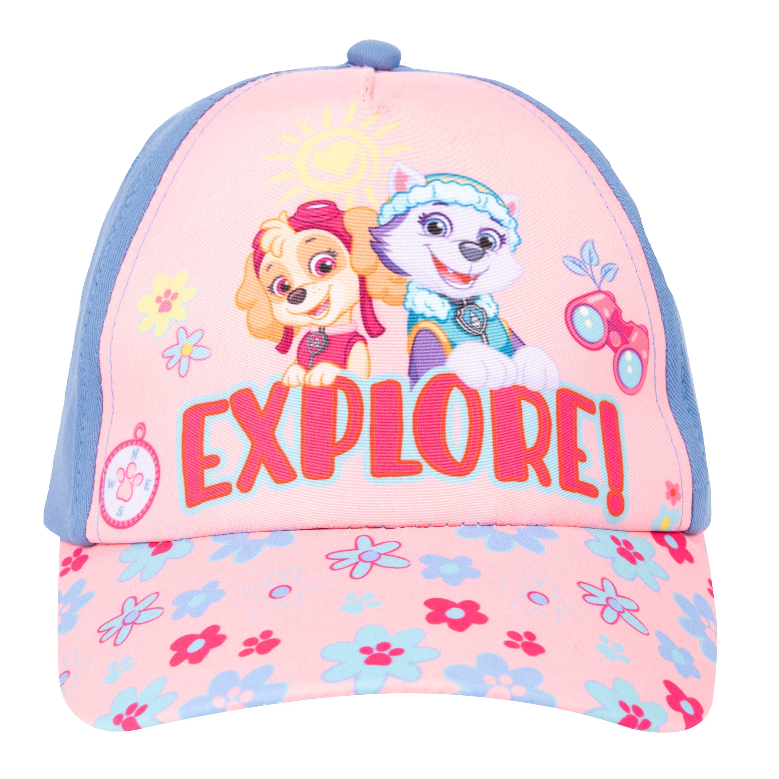 United Labels Gorra Paw Patrol para niña Skye - ¡Explore! Gorra para niños Gorra de béisbol protección Solar Rosa/Azul