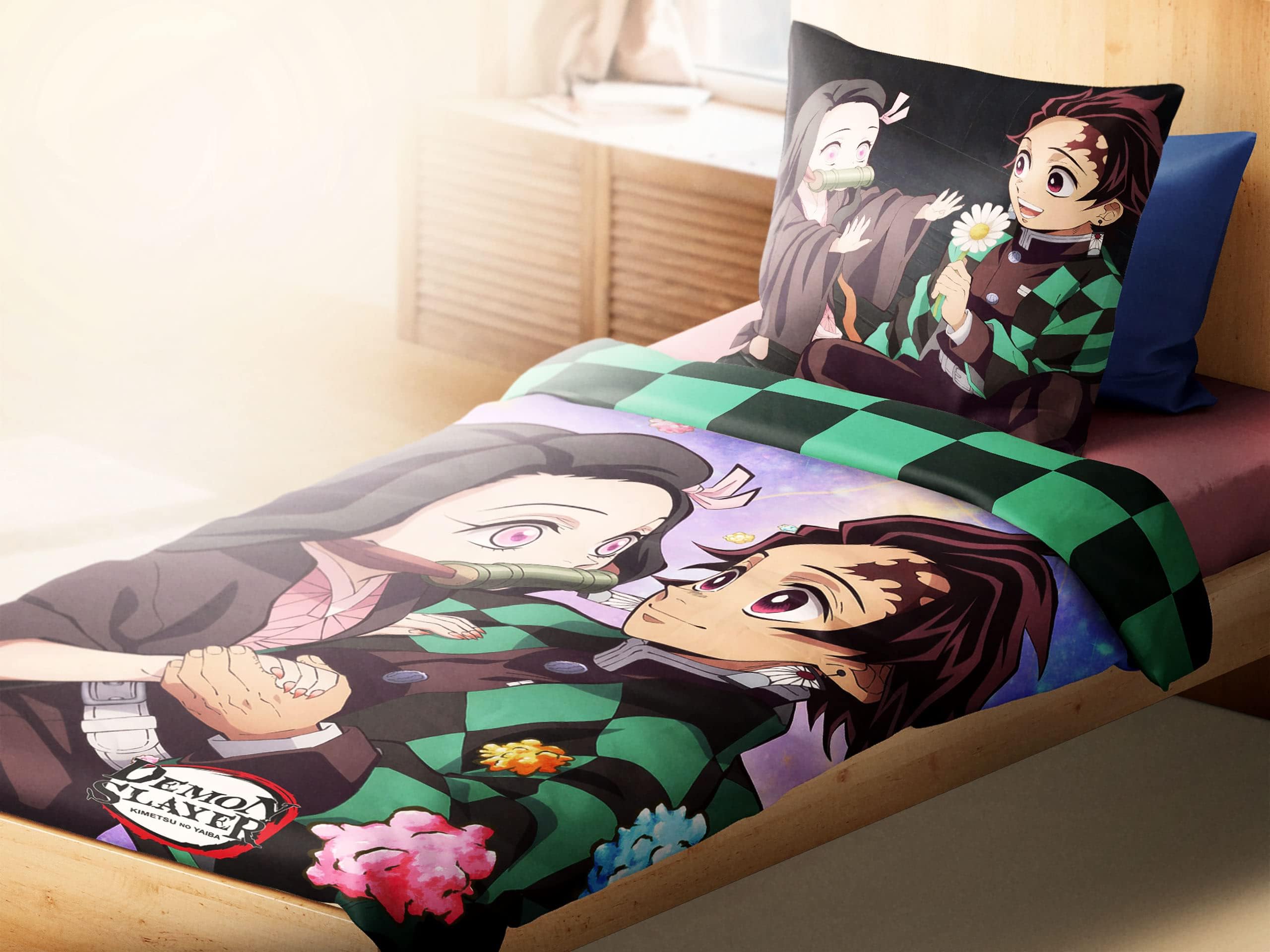 DEMON SLAYER Kamado et Nezuko Parure de lit 2 personnages – 2 pièces