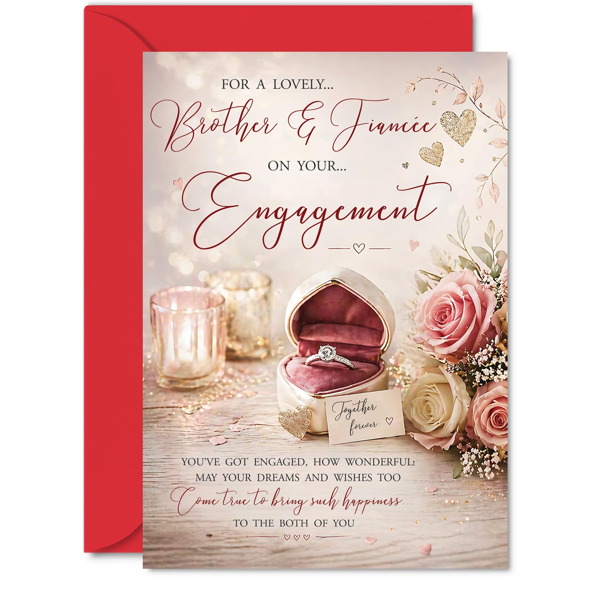 Heartfelt Engagement Card for Brother & Fiancee