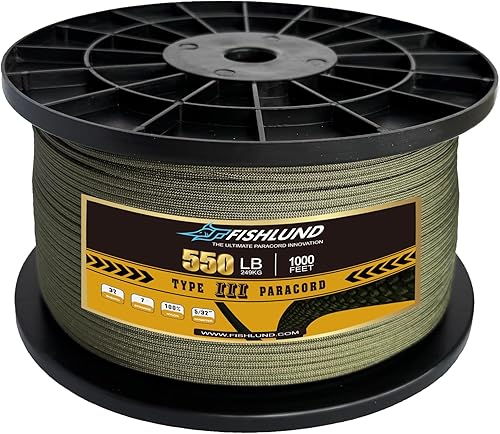 Miniatura 41 de Paracord 550 lb, cuerda de paracord de 7 hebras 305 m, 4 mm, cuerda de paracaídas de nailon para camping, rojo imperial