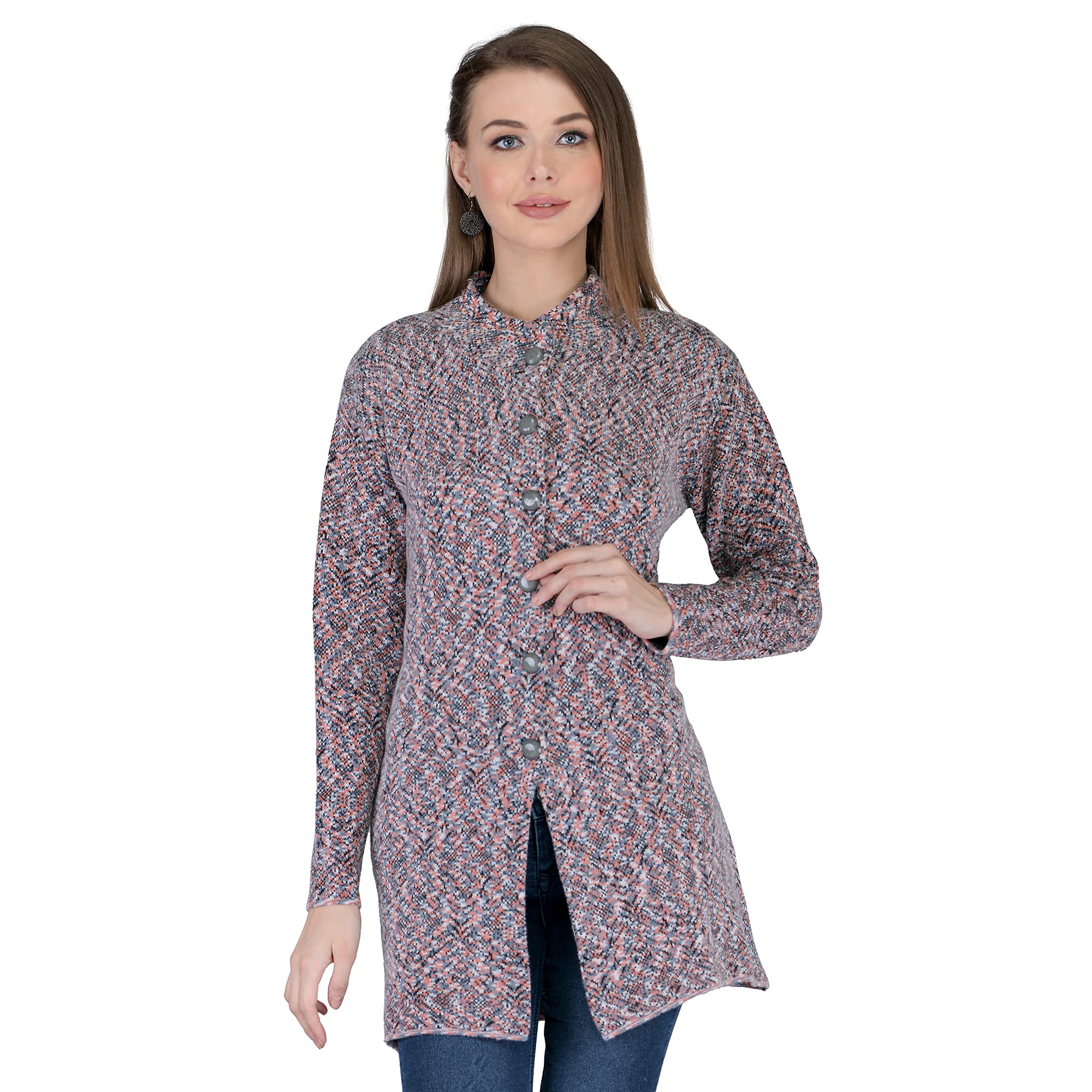 lady willington Women's Wool Round Neck Cardigan-picture-49