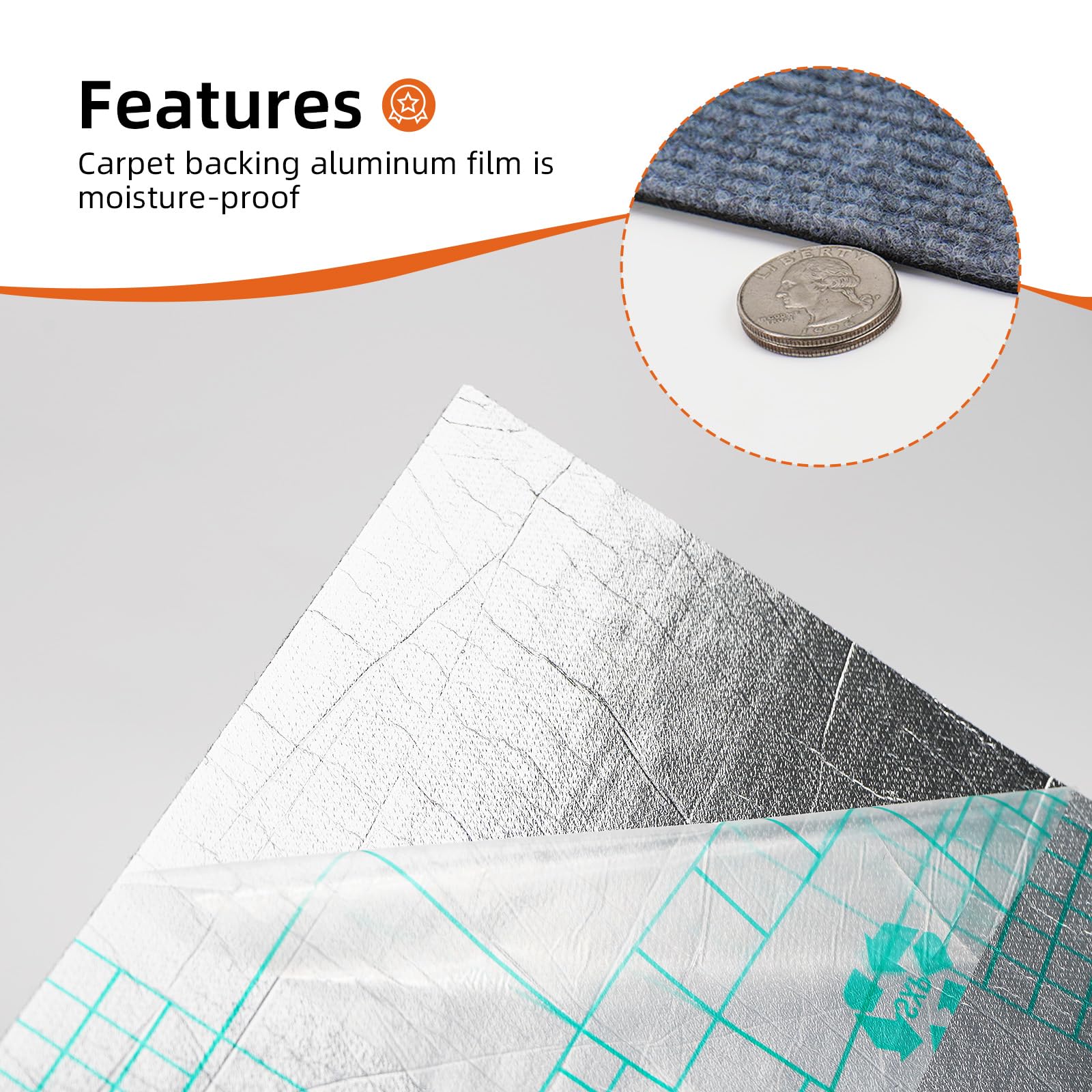 Vieshful Dalles de Moquette Autocollantes 10 Pièces Carrées Gris Clair | 50x50 cm Revêtement de sol adhésif facile à poser pour maison, bureau, salon, chambre et espaces commerciaux