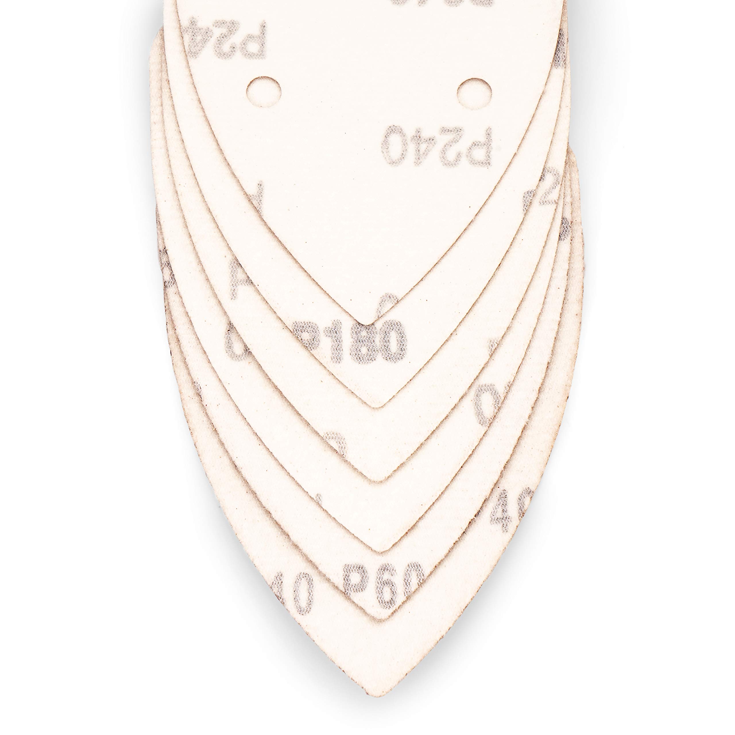 60 Carte Vetrate Triangolari Per Levigatrice - Grana 40-240, 92x140 Mm - Foto 4