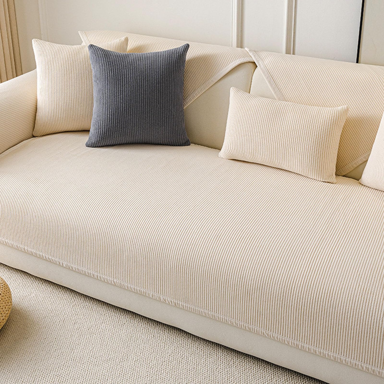 Housse de coussin de canapé antidérapante et lavable en plusieurs tailles