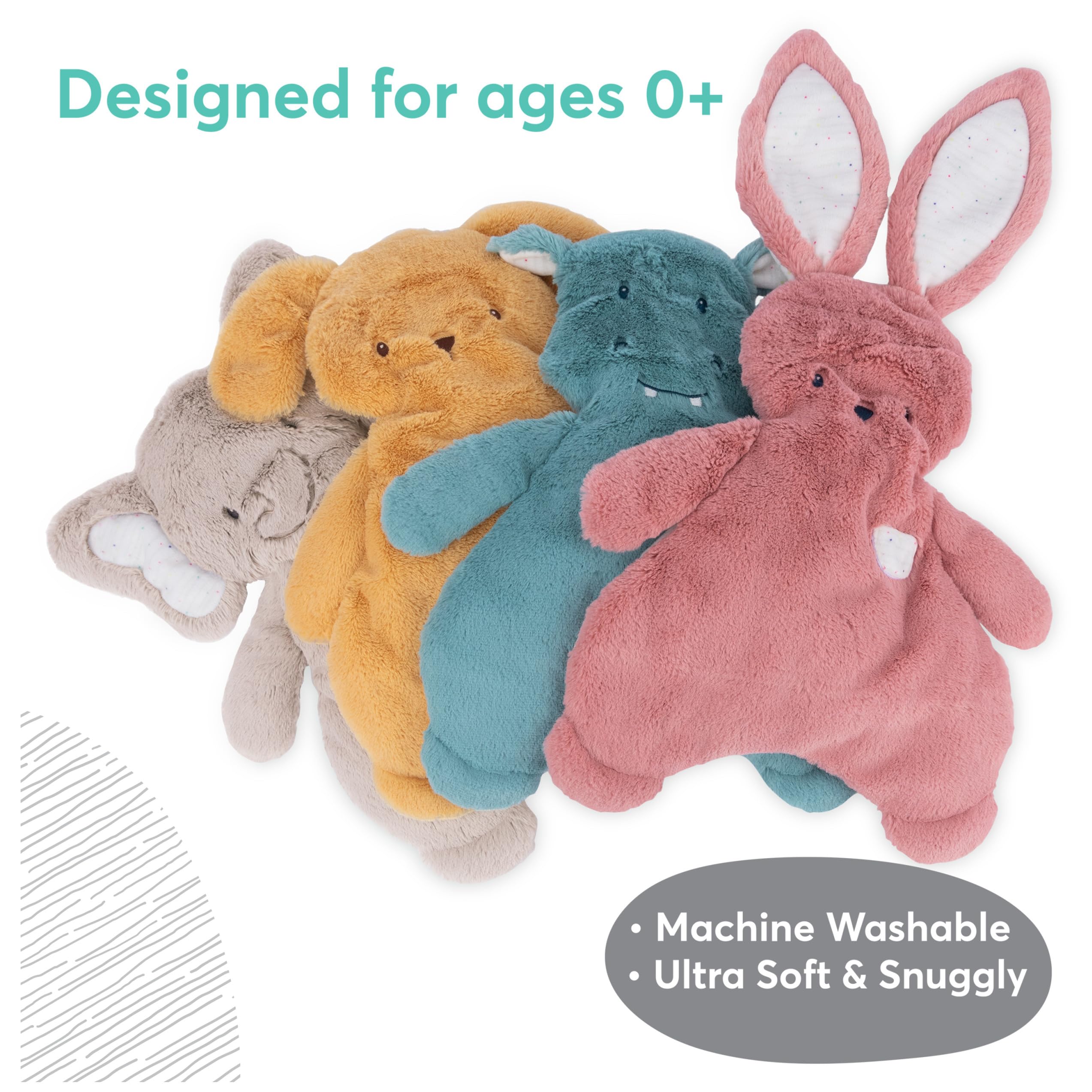 Baby GUND Oh So Snuggly Bunny Lovey, Morbida Coperta di Peluche per Neonati e Neonati, Rosa Cipria