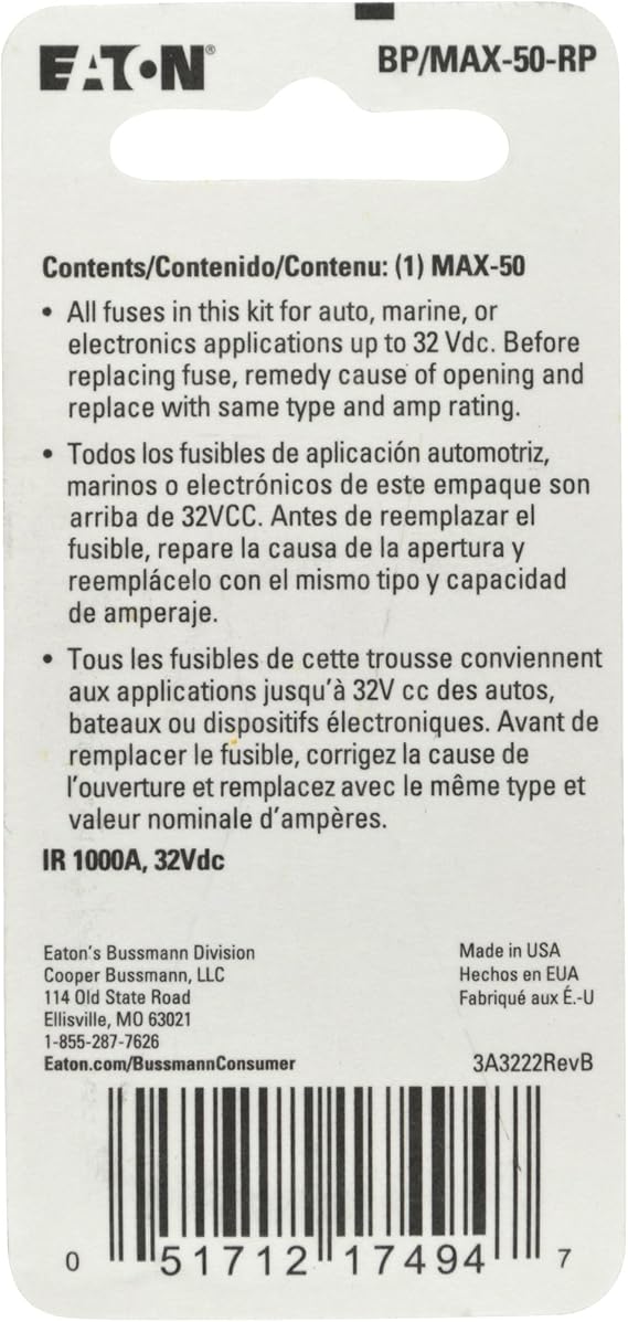 Bussmann BP/MAX-50 50 Amp Maxi Blade Fuse