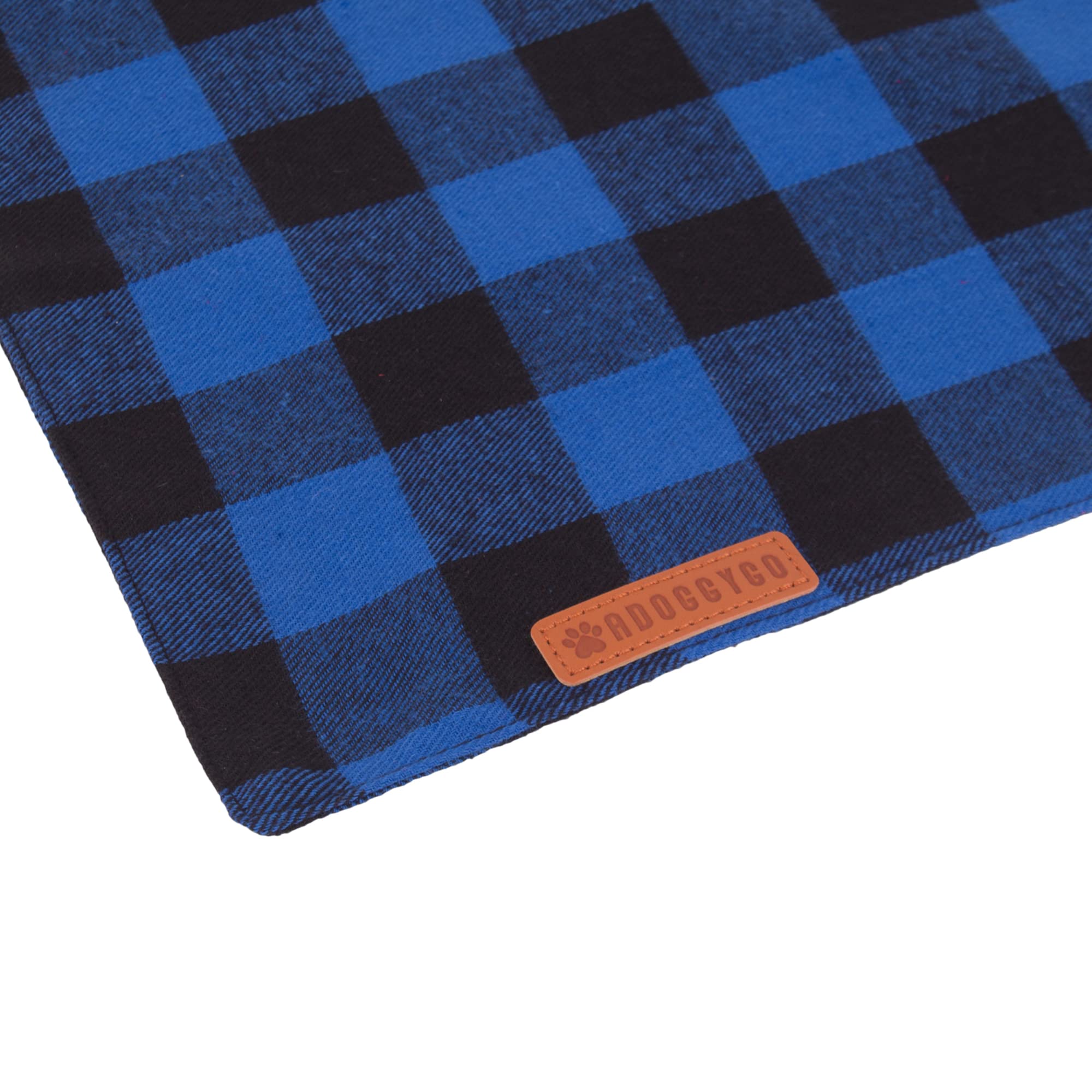 Adoggygo Paquete de 4 pañuelos de Navidad clásicos a cuadros para mascotas, varios tamaños ofrecidos, bandana a cuadros azul, blanco, verde, rojo a cuadros para perros pequeños (pequeño)