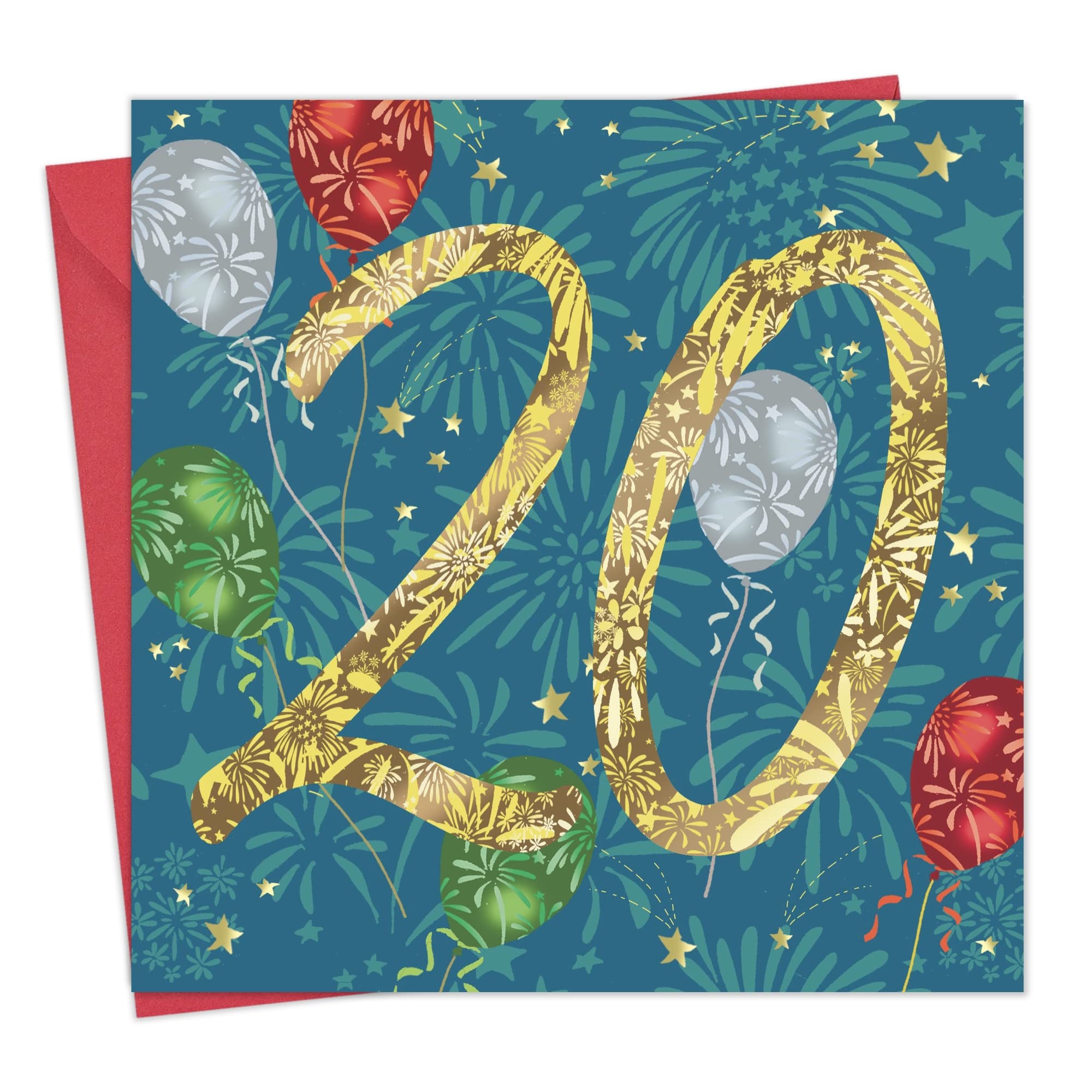 20th Birthday Card - Age 20 Year Old Happy Birthday Card for Him Her Male Female - Unisex for Son Daughter Brother Sister