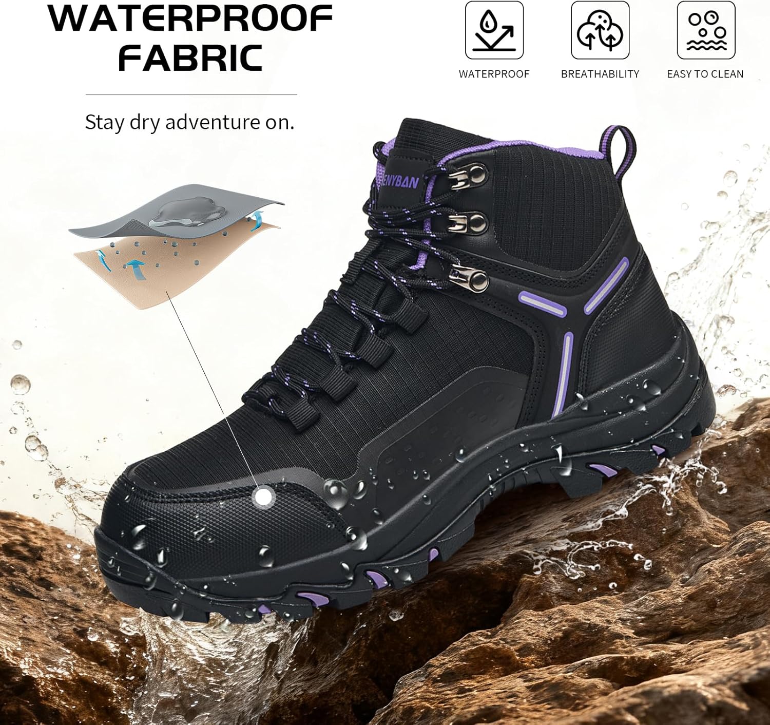 Lightweight Waterproof Women’s Hiking Boots with Comfort & Support Lightweight Waterproof Women’s Hiking Boots with Comfort & Support
