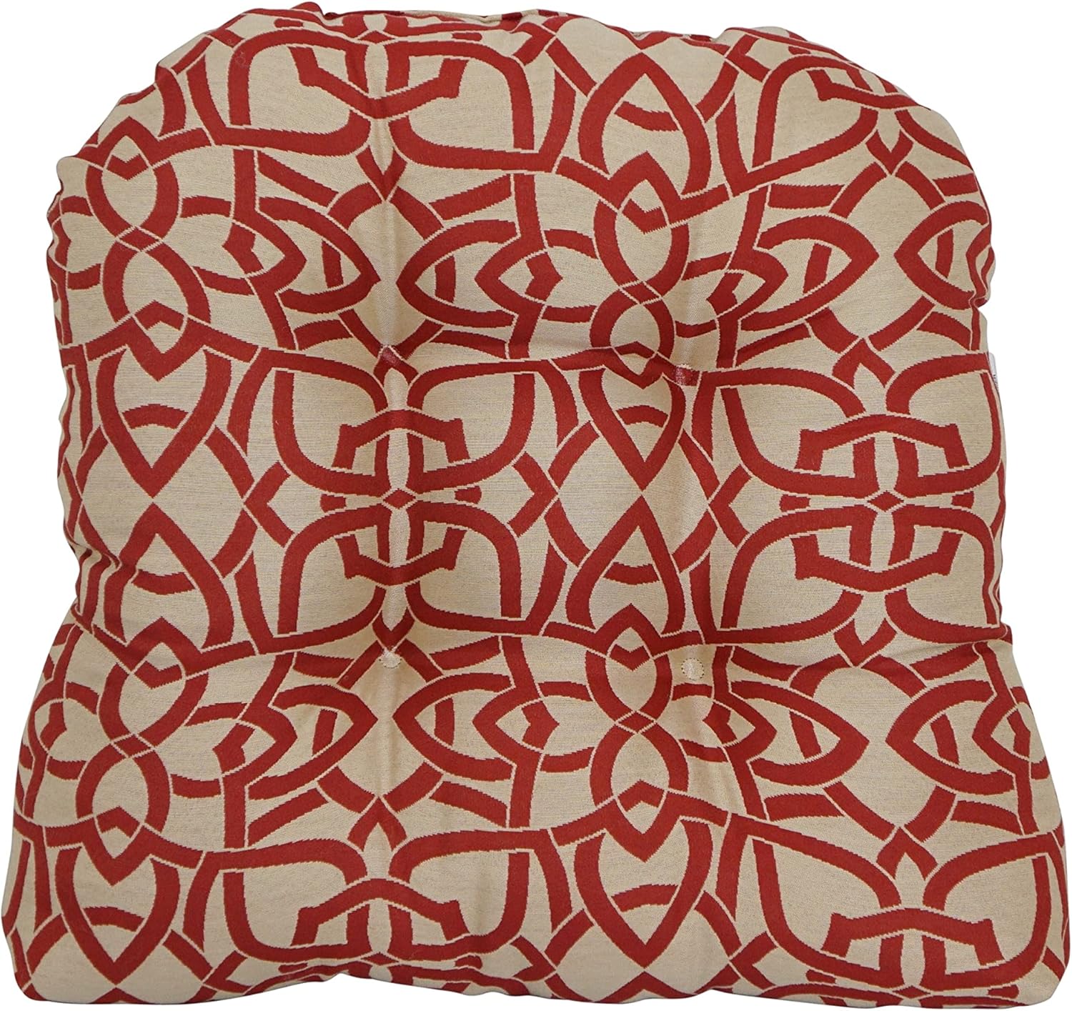 Blazing Needles Premium Outdoor Rounded Back Chair Cushion, 19" x 19", Duo Indigo 2 Count