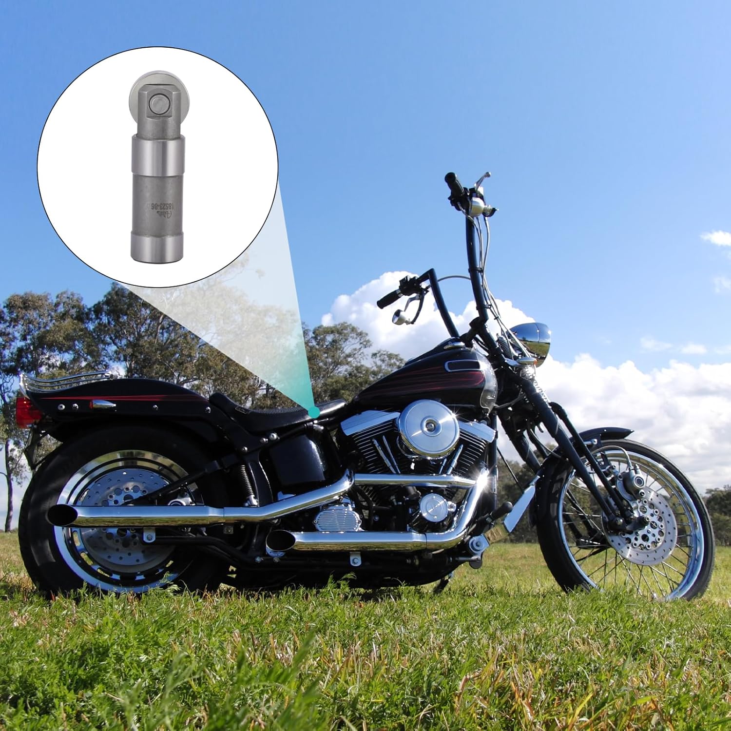 (OEM Parts) 4 PCS Hydraulic Roller Valve Lifter Fits 1984-1998 Harley Davidson Evo 1340cc