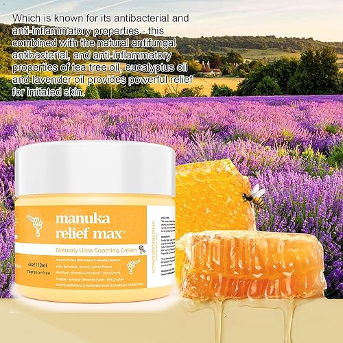 Miniatura 2 de Crema calmante para eccema de miel de Manuka, manos orgánicas, alivio del eccema corporal, ungüento natural para psoriasis, tiña de pies de mano,