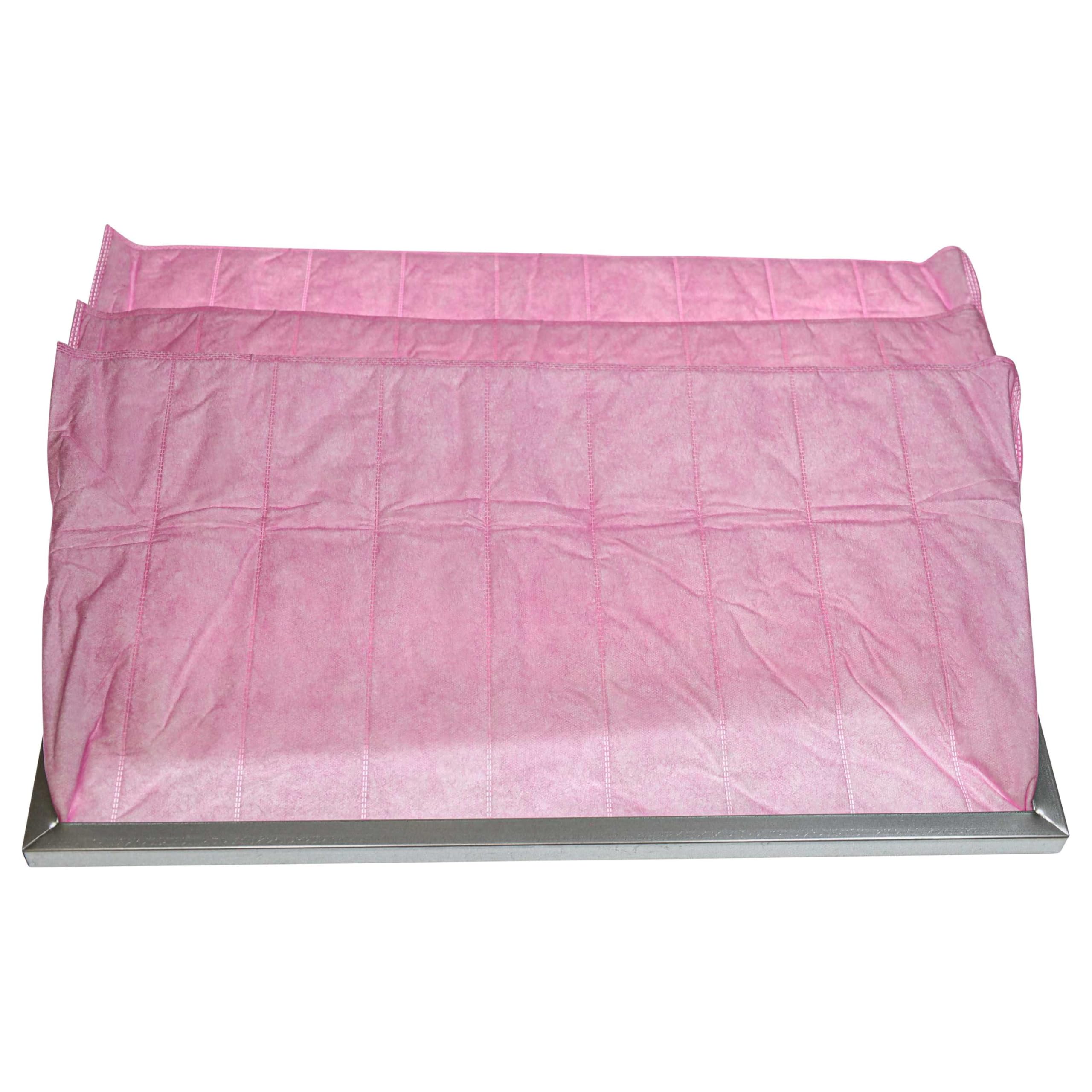 vhbw 5x Filtros de bolsa para sistemas aire acondicionado y ventilación | Filtro F7, 28,7 x 59,2 x 36 cm Rosa