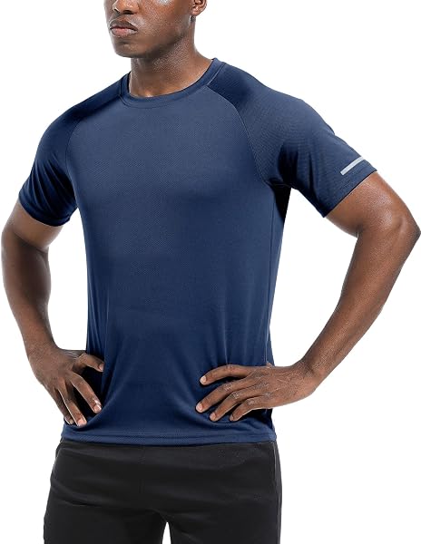 Boyzn 1, 3, 5 or 7 Pack Men's Workout Running Shirts, Dry Fit Moisture Wicking T-Shirt, Gym Athletic Short Sleeve Tee Shirts - 5