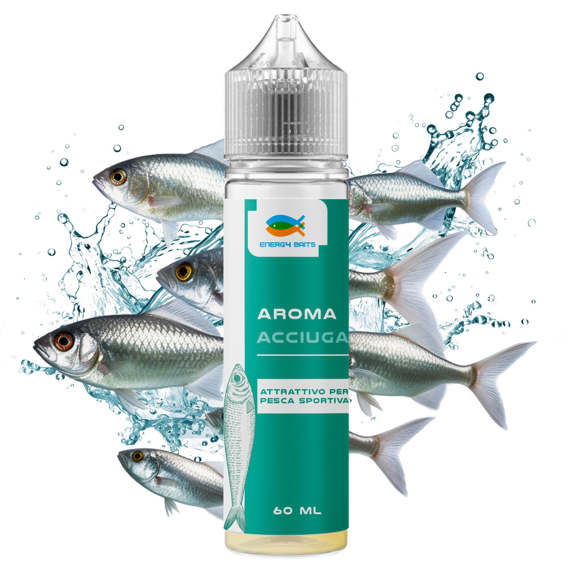 Aroma Acciuga per Pesca Sportiva | Attrattivo Liquido da Usare su Pasture, Esche Artificiali e Boiles (utilizzo a Freddo - No Cottura) - Adatto per la Pesca di Lago e Mare