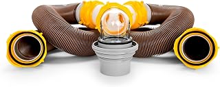 Camco 39667 Revolution 20' Sewer Hose Kit with Swivel Fittings and Wye Connector - Ready To Use Kit with Fittings, Hoses, and Storage Caps, Great For RVs with Separate Tank Valves