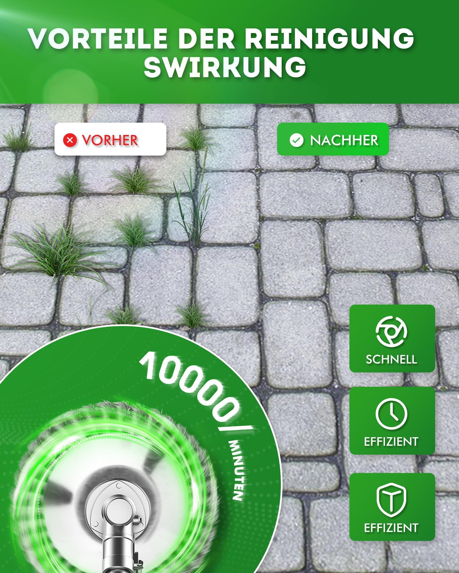 Unkrautbürste für Freischneider Verbesserte Version - Wildkrautbürste für Motorsense - 25,4mm Bohrung Drahtbürste Freischneider,Hohe Standfestigkeit - Robust und Verschleißfest