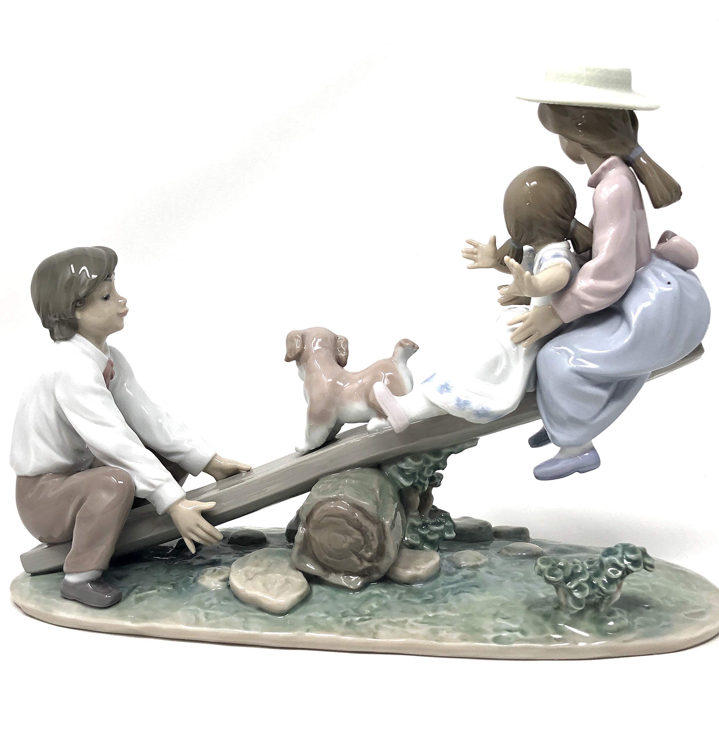 Amazon.com: LLADR 'Seesaw Friends' Porcelain Figurine - Boy and