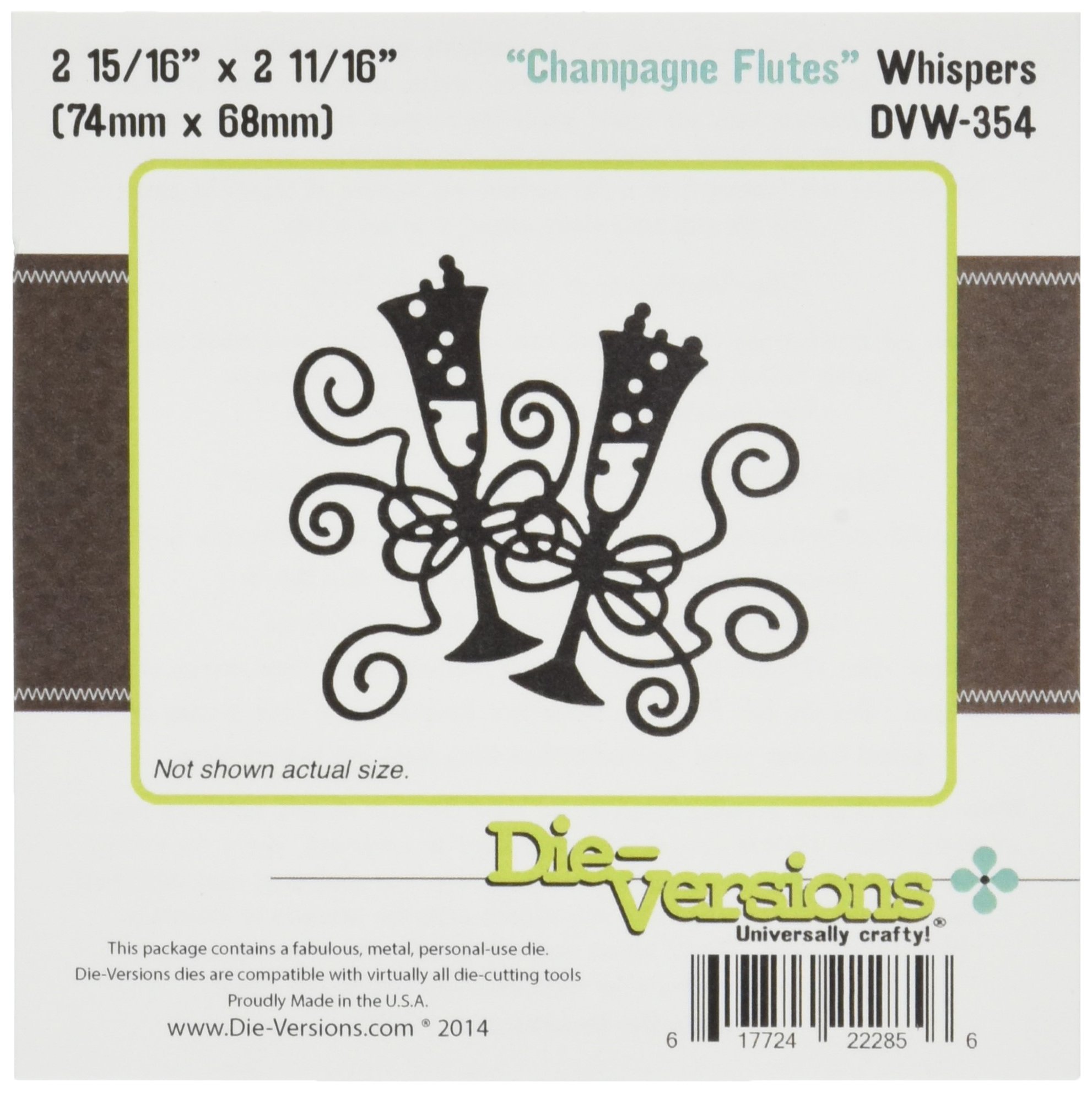 Whispers Champagne Flutes Die, Multi-colour - Image 2