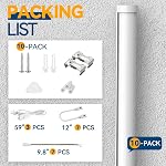 JESLED paquet de 10 LED Magasiner la lumière 4FT, 20W, 2200LM, 6500K Super blanc brillant, T5 LED Tube pour garage, atelier, entrepôt, 4 Feux de plafond, Plug et Play reliés au pied, ETL Inscrit