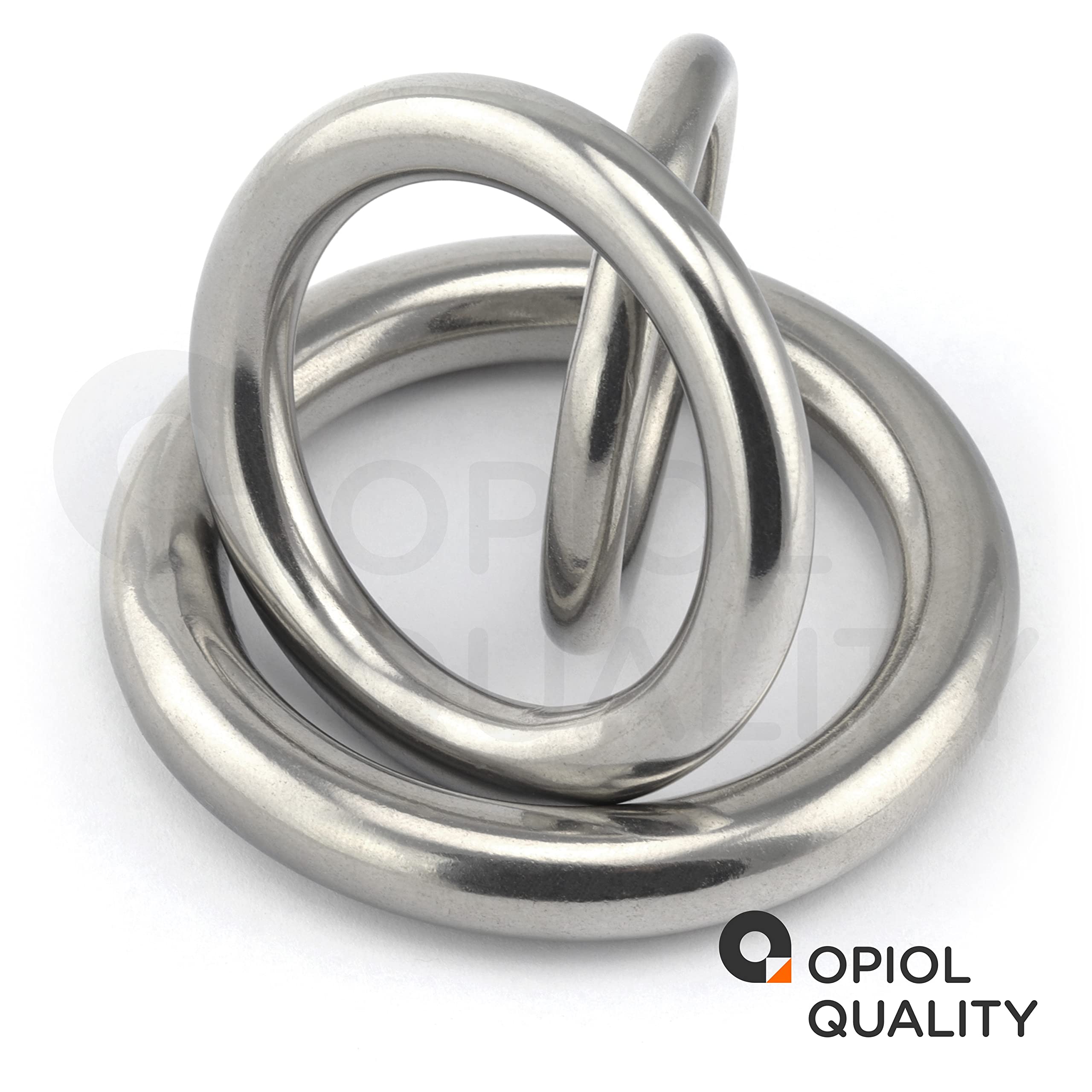Ring geschweißt und poliert 60x10 mm aus Edelstahl A4 V4A (10 Stück) Metallring O-Ring Stahlring Ösen Edelstahlringe Oring Rundringe Rostfrei Öse