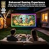 Pantalla de proyector de 150 pulgadas con soporte, luces USB de cadena, 16:9 4K HD, portátil para interiores y exteriores, plegable sin arrugas para cine en casa, patio, oficina, viajes 7