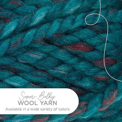 Vista 25 de Lion Brand Yarn Wool-Ease Thick & Quick Yarn - 318.2 ft, Graphite Grafito