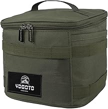 YOGOTO Spice Box, Condiment Case, Lunch Box, Camping, Outdoors, BBQ, Dividers Included (Army Green)