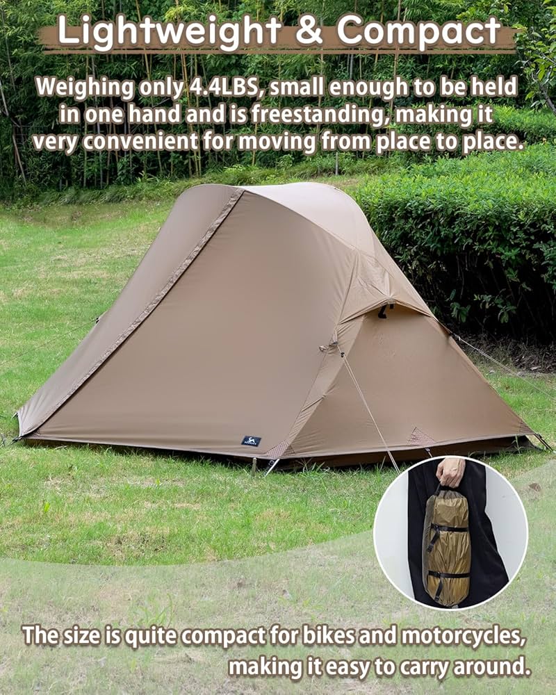 Amazon.com : MC TOMOUNT Backpacking Tent Ultralight Nylon 2 Person