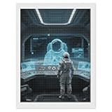 KMRHOUTIQ Tech Concept 5D Diamond Painting Kit for Adults Beginners DIY Diamond Art Kits with Drill Tools Full Round Drill Dots Big Gem Art by Number Crafts for Home Wall Decoration 12x16