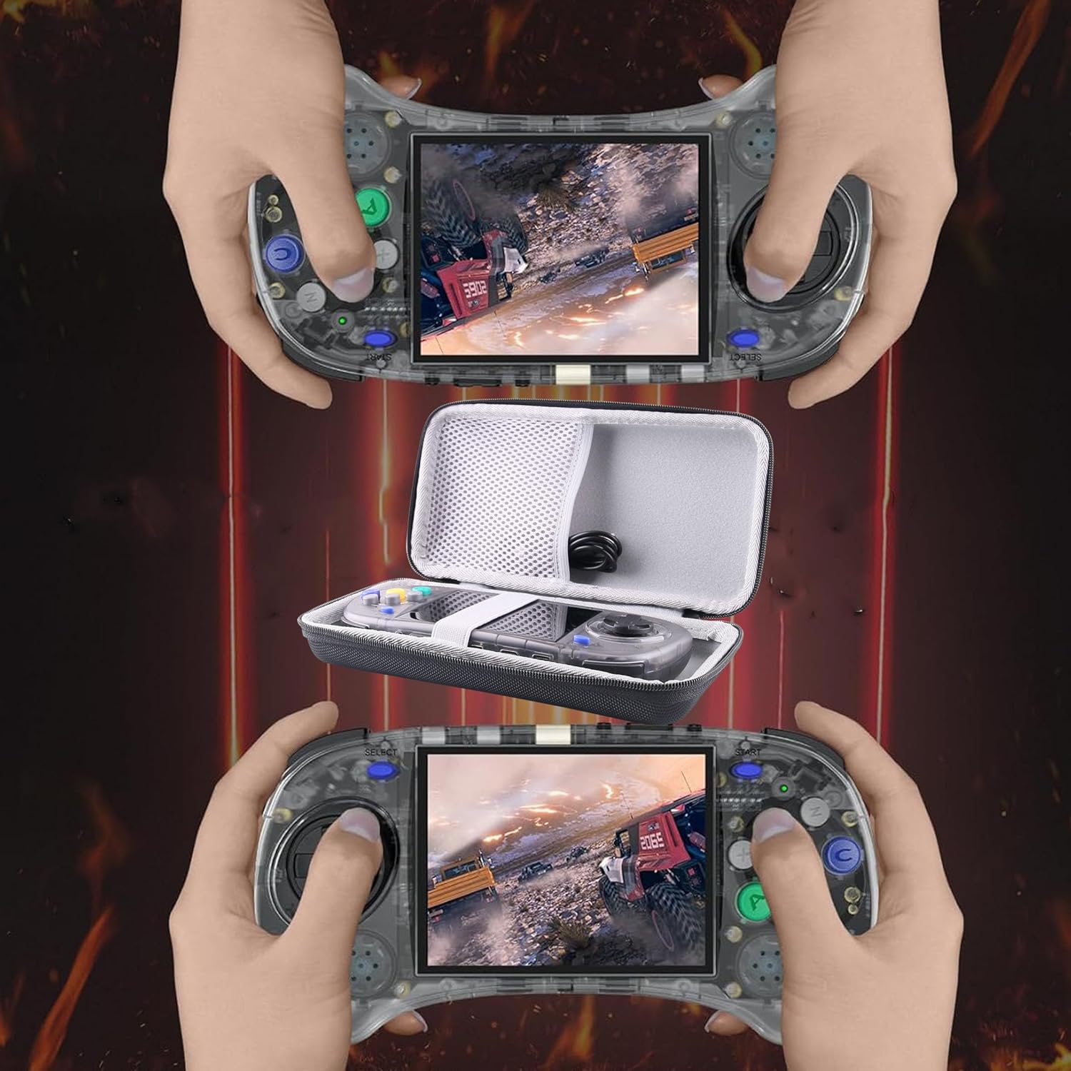 WAIYUCN Hard EVA Carrying Case Compatible with RG ARC-S/RG ARC-D Retro Handheld Game Console Case