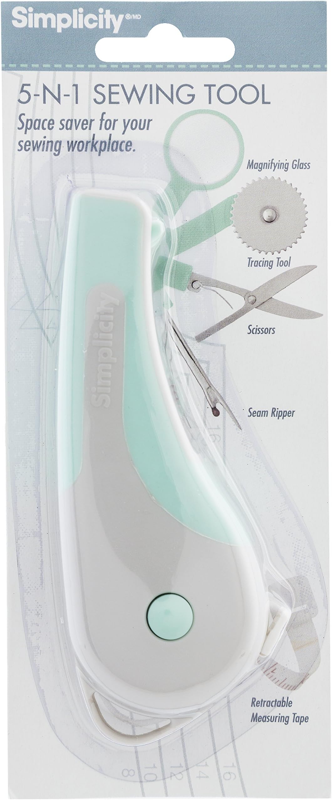 Simplicity5-N-1 Sewing Tool, Multicolour, 7.62 x 18.42 x 2.87 cm